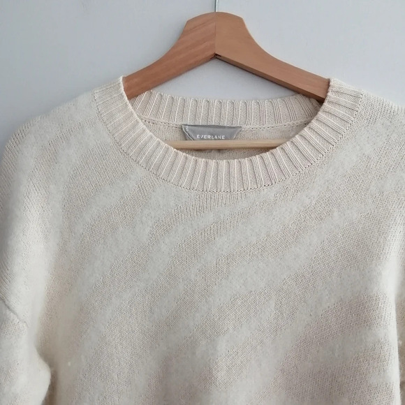 Everlane The Alpaca Tiger Jacquard Crewneck Sweater Wool Alpaca Blend Small - Picture 5 of 16